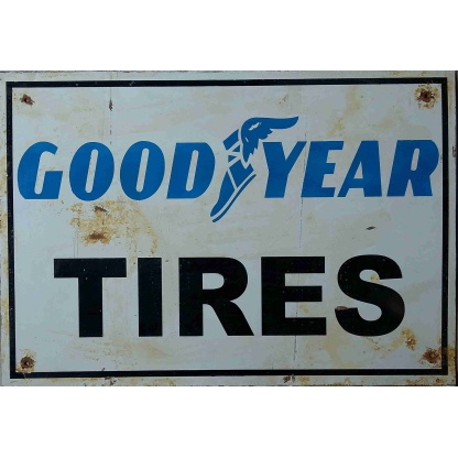 Good year tyres used metal sign.
