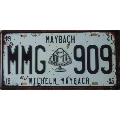 Maybach embossed metal license plate