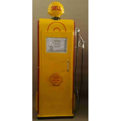 Golden Shell motor oil model tin petrol pump/ storage cabinet.