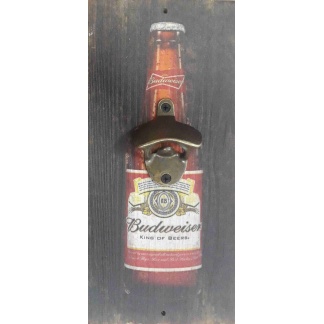 Budweiser wall plaque/ beer Bottle cap opener