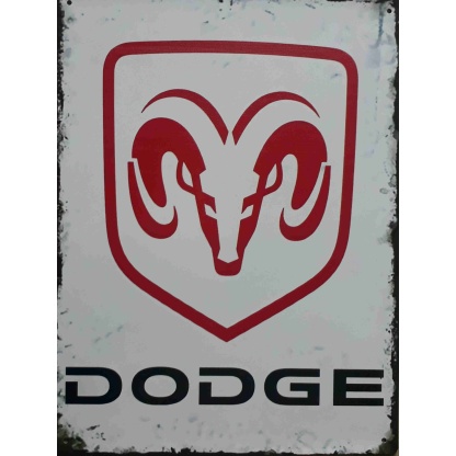 Dodge metal sign.
