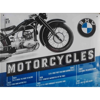 BMW motorcycles metal sign.