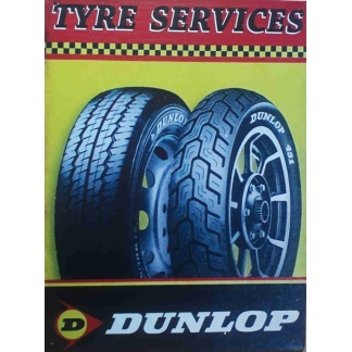 Dunlop tyre services metal sign