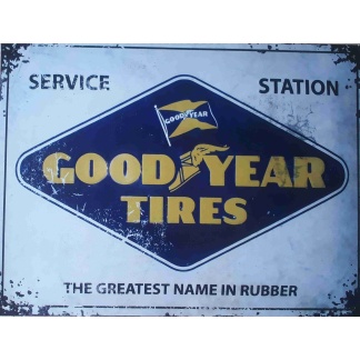 Good Year tires metal sign