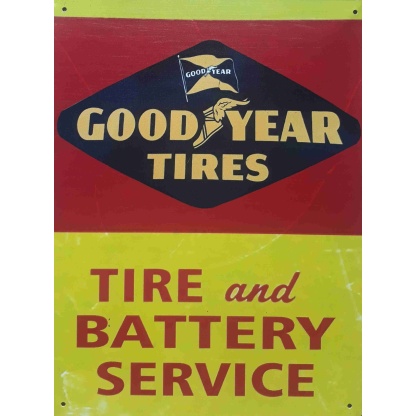 Good Year tires metal sign