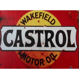 Castrol oil, garage metal sign.
