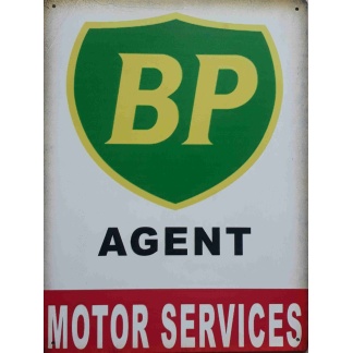 BP Agent garage motor service vintage style metal sign