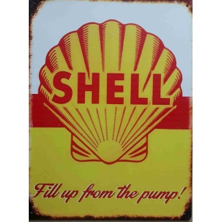 Shell  motor oil garage metal sign.