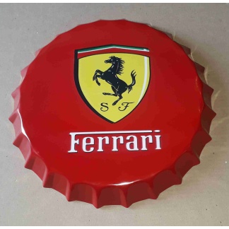 Ferrari  bottle cap metal sign