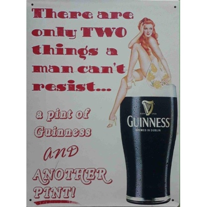 Guinness vintage style metal sign