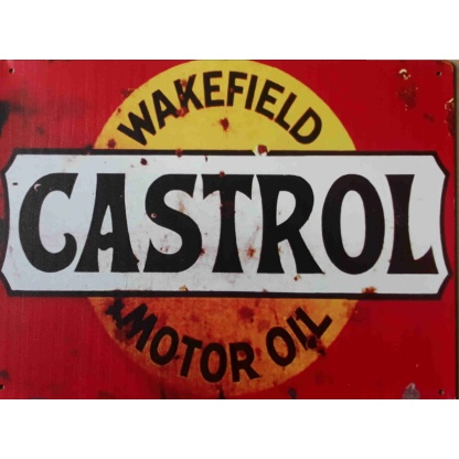 Castrol Oil, garage metal sign.