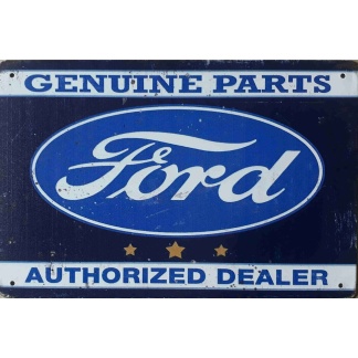 Ford Genuine Parts metal sign.