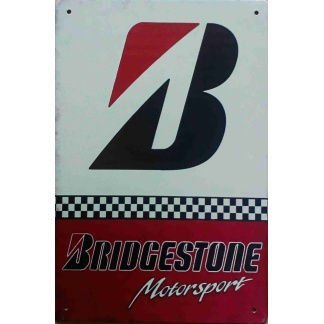 Bridgestone motor sport metal sign