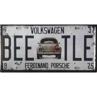 Volkswagen ferdinand Porsche metal license plate