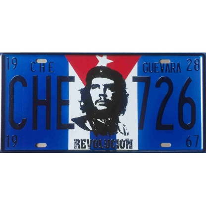 Che Guevara Revolution metal license plate