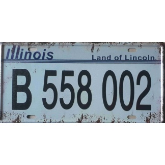 Illinois metal license plate