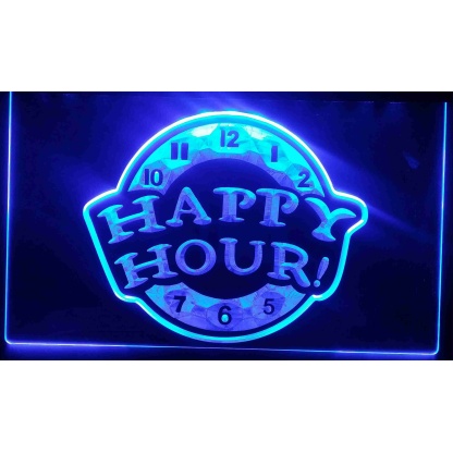 Happy Hour Neon Sign.