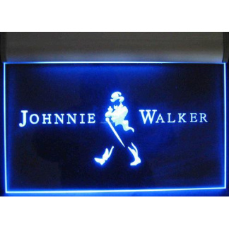 Johnnie Walker neon electric bar sign.