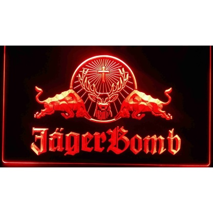 Jagerbomb neon sign