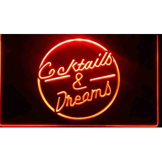 Cocktails & dreams bar neon sign