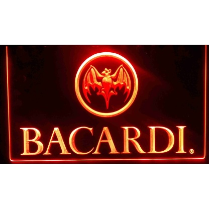 Bacardi neon sign.
