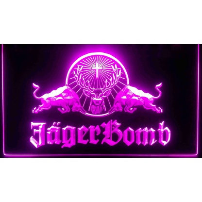 Jagerbomb neon sign