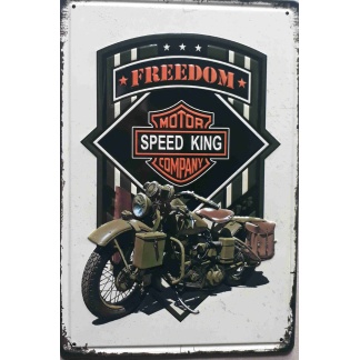 Harley-Davidson Speed King embossed metal sign