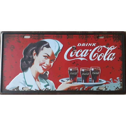 Drink Coca-cola embossed license plate