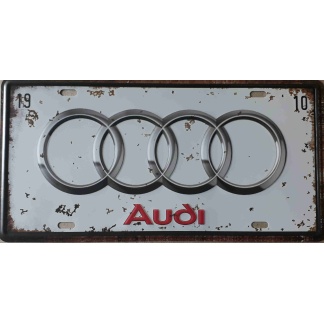 Audi embossed license plate