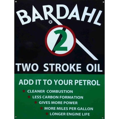 Bardahl Two Stroke Oil Aluminium sign From UK