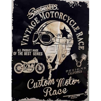 Speedmasters vintage motorcycle race. Aluminium sign From UK.