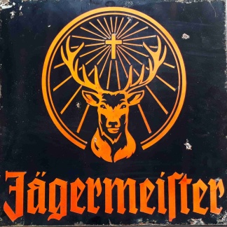 Jagermeister used metal sign.