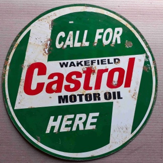 Castrol. Motor oil Garage used metal sign