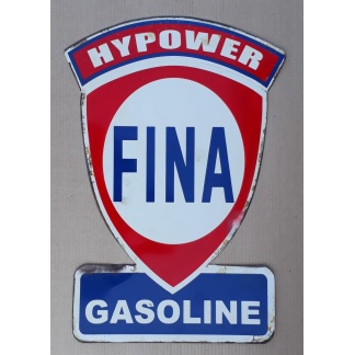Fina gasoline. Oil/gas garage used metal sign
