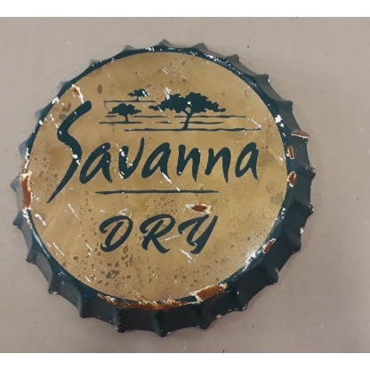 Savanna dry bottle cap used metal sign.