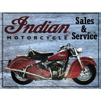 Indian motorcycles sales & services metal sign