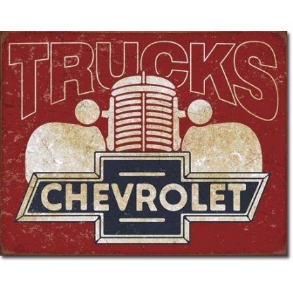Chevrolet trucks vintage style metal sign