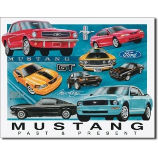 Mustang chronology metal sign