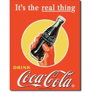 Coca-Cola the real thing metal sign