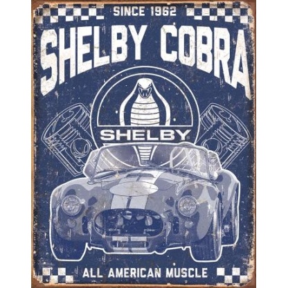 Shelby American muscle. mustang metal sign