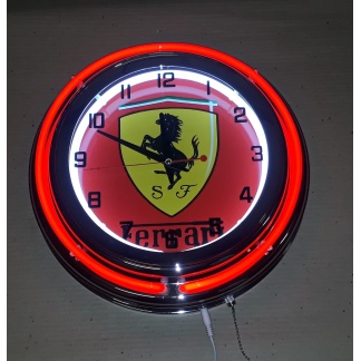 Ferrari double neon clock. 220V