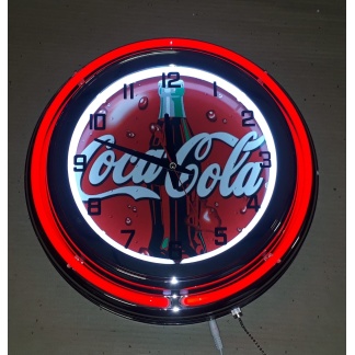 Coca-cola double neon clock. 220V