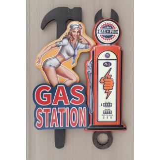 Gas station board. Garage / wall decor.