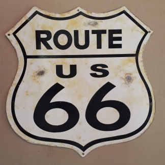 Route 66 used metal  sign.