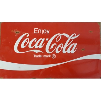Coca-cola used metal sign.