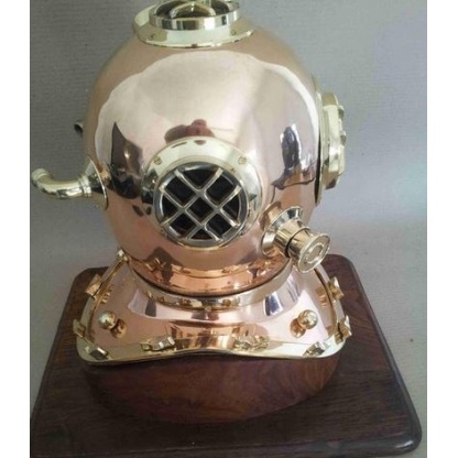 Nautical divers helmet. Solid copper and brass.