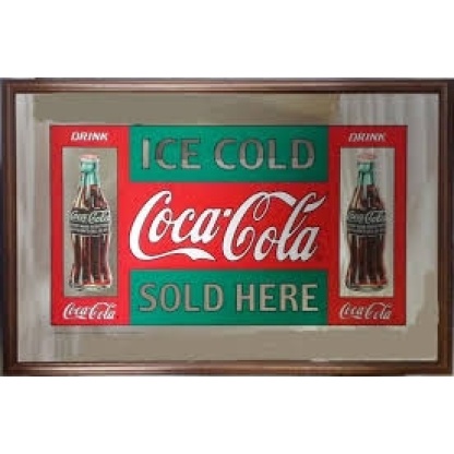 Ice Cold Coca-Cola bar mirror