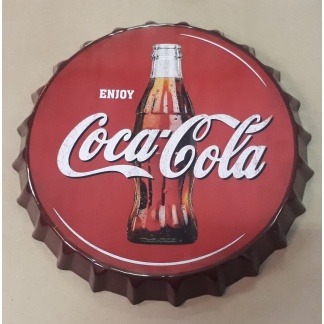 Coca-cola bottle cap metal sign