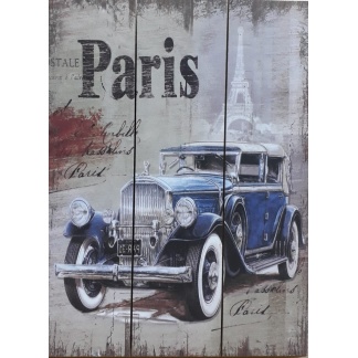 Paris wooden wall plaque