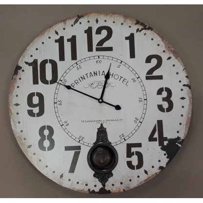 Printania Hotel wall clock. 58cm diameter